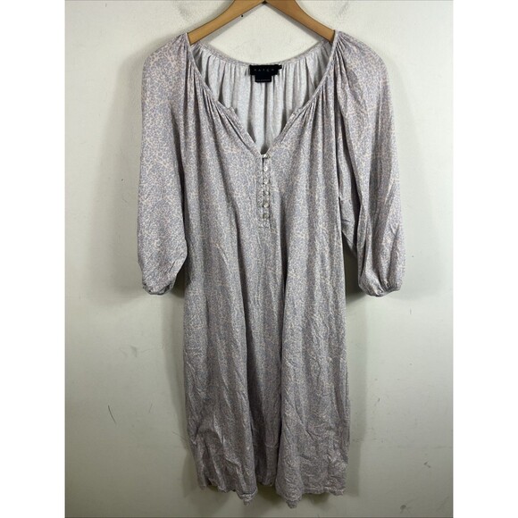 HATCH Henley Balloon Sleeve Midi Dress Floral Print Size 1 - Picture 1 of 7